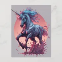 A Zombie Unicorn Postcard