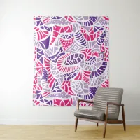 Pretty Chic Pastel Mosaic Abstract Tribal Pattern Tapestry