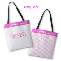 Resist in Pink Repeat Tote Bag