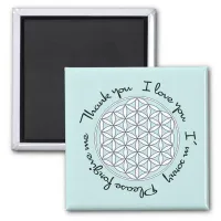 Flower of Life Ho'oponopono Magnet