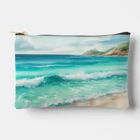 Coastal Tropical Beach Accessory Pouch