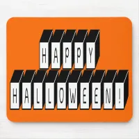 Halloween Block Text Mouse Pad