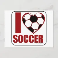 I love soccer! postcard