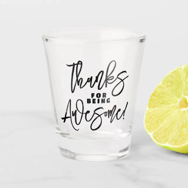 Thanks for Being Awesome! World Compliment Day Shot Glass