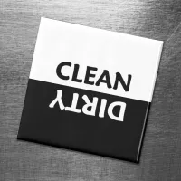 Dirty-Clean Minimalist Black and White Colorblock Magnet