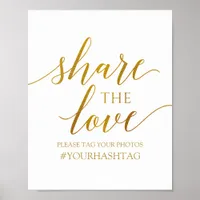 Share the Love | Romantic Calligraphy -Faux Foil Poster