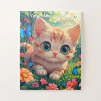 Kids Puppy and Kitten Garden Adventure Jigsaw Puzzle