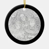 Black Framed Round Ornament