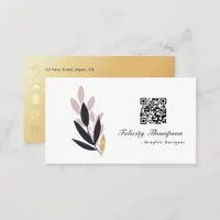 Trendy Brush Strokes Collage Business Card