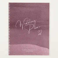 Calligraphy Wedding Plans Mauve ID771 Planner