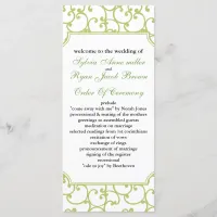 lime Wedding program