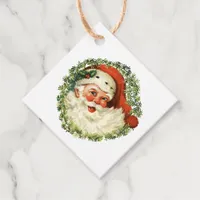 Classic Vintage Santa Retro Favor Tags