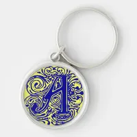 Monarchia Blue "A" Keychain