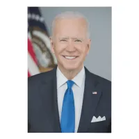 President Joe Biden Official 2021 Portrait Faux Canvas Print