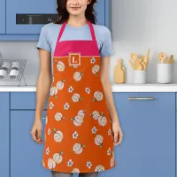 Peach Summer Bold Modern Orange Pink Apron