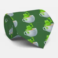 Frog in a Tea Neck Tie