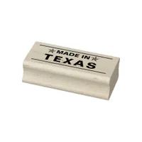 Made In Texas State Star Rubber Stamp