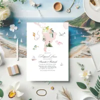 South America Destination Wedding Rehearsal Dinner Invitation