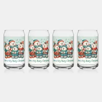 Cute Polar Bears Sing Have a Very Beary Christmas! Can Glass