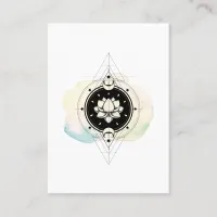 *~* Lotus Moon Stars Sacred Symbol To Nirvana Yoga Business Card