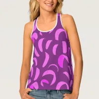 Kite Surfing Girl Purple Pink Kiteboarding Pattern Tank Top