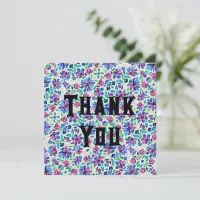 Abstract Floral Pattern - Thank You Card