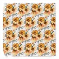 Watercolor Sunflowers Bandana