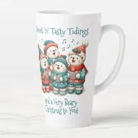 Cute Polar Bears Sing Have a Very Beary Christmas! Latte Mug