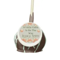 A Little Cutie is On The Way-Orange Blossom, Mint Cake Pops