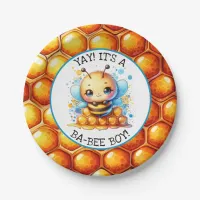 Honey bee themed Boy's Baby Shower  Paper Plates