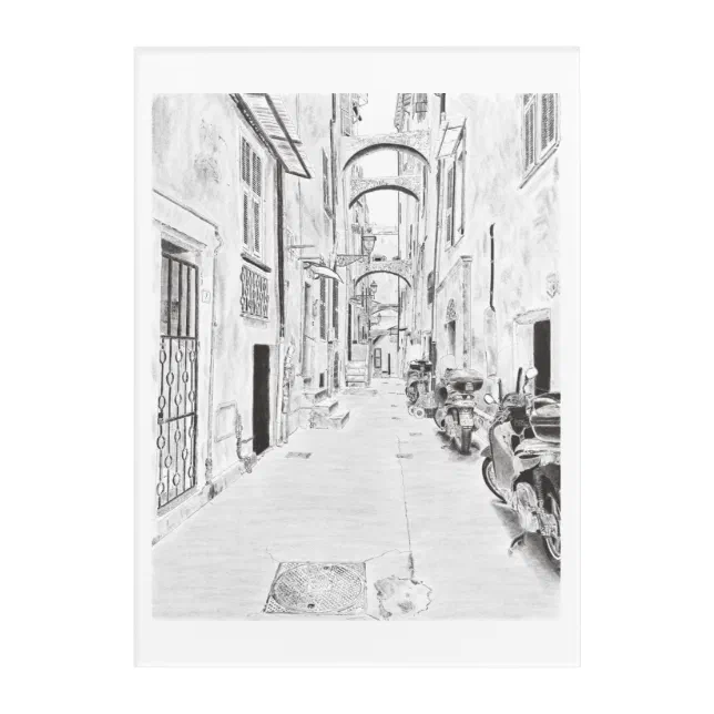 Acrylic wall panel Italian narrow street Acrylic Print