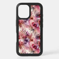 Pink and Purple Flowers Alcohol Ink Illustration iPhone 16 Case