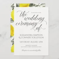 Lemon Branch Wedding Invitations | Vintage Yellow