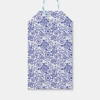 Bohemian Pattern Blue White Gift Tags