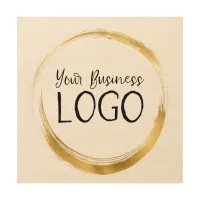 Round Business Logo Promo Wood Wall Art