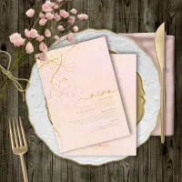 Fine Lines Gold Abstract Wedding Menu V1 B ID867