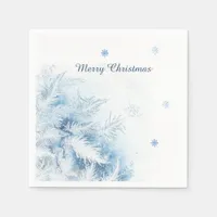 Beautiful Winter Frost Christmas Napkins