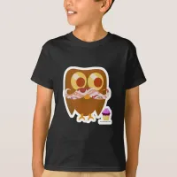 Super Trendy Bacon Mustache Owl T-Shirt