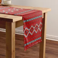 Southwest Mesas Red & Turquoise Short Table Runner