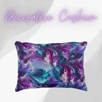 Beautiful Turquoise & Pink Abstract Pattern | Accent Pillow