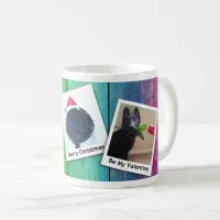 Black German Shepherd Puppy Winter Holiday Cl, ZKA Coffee Mug