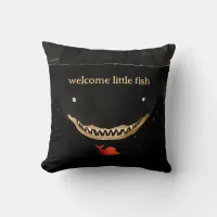 Big Dark Shark Throw Pillow