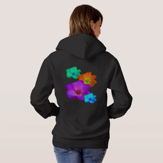 Fantasy colorful Roses   Hoodie