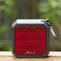 Red rose blossoms with dewdrops - custom  bluetooth speaker