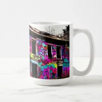 Abandoned House with Colorful Graffiti Coffee Mug