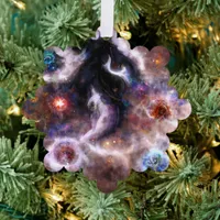 A Captivating Abstract Galactic Nebula Ornament Card