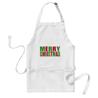 Merry Christmas Adult Apron