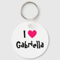 I Love Gabriella Keychain