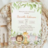 Woodland Family Baby Shower Invitation