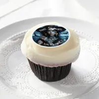 Pretty Gothic Witch with Tattoos Halloween Party Edible Frosting Rounds